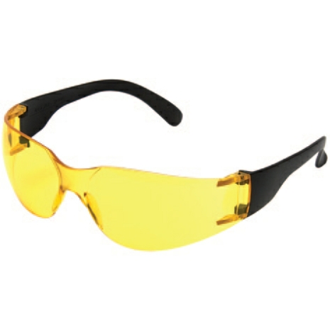 Yellow Lens Safety Glasses – Z87+ Rated For Night Driving & Work, Black/Silver Arms