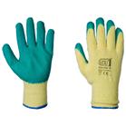 Topaz Latex Palm Coated Green Gloves (XL-12 Pack)
